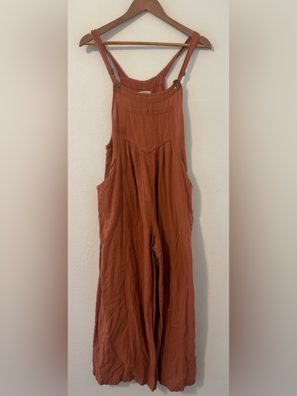 Natural Life Carrington Jumpsuit Cotton Wide Leg Flowy Boho Artsy Hippie Small